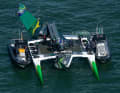 Wing breakage at the SailGP in San Francisco. The Australian crew around Tom Slingsby remained unharmed.