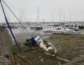 In addition, some seaweed was washed up by the storm surge. This was rather a hindrance during the many salvage operations