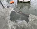The jetties have also suffered considerably, you can't imagine what the bow of the boat that rubbed against the jetty looks like