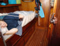 Leech sails prevent you from falling out of the bunk. Ideally, the whole body can relax