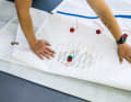 If there are windows in the sail, it is best not to place them in the crease. The crease is difficult to remove and obstructs the view
