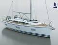 Owners have the choice: genoa with hoisting points on deck or self-tacking jib. The mainsheet is guided via a traveller on the cabin superstructure