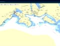 The nautical charts end at the German-Danish border