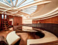The curved canyons of the Antelope Canyon served as a model for the salon