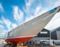 Shapes: With its spoon bow and long overhangs, "Geist" is reminiscent of a J-Class, but is built much more weight-efficiently