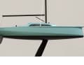 The daysailer is equipped with a centreboard