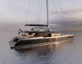 Up to 1,600 square metres of fabric will be mounted on Lorima's 49-metre-long carbon mast. Sunreef is also integrating solar panels from its own production into the side walls. The total PV area will be 250 square metres.