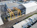 Big action in Gdansk: double girder gantry cranes moved the hull construction of the Sunreef 43M Eco from the laminating hall to the outfitting hall.