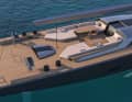 Ein 4,35 Meter langer Tender parkt quer im Heck. Dadurch steht mehr Innnenraum für Crew und Gäste zur Verfügung