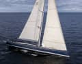 On the 58 metre high carbon mast from Southern Spars, the crew uses 845 square metres of 3di sail laminate from North Sails.