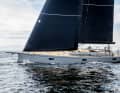 XXL bowsprit ahead: "Haromi" is faster than the real wind from 3 Beaufort. Here on a final test run in Finland before heading for the Mediterranean