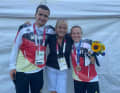 Mitten drin statt nur dabei: Tati 2021 mit den deutschen Nacra-17-Bronzemedaillengewinnern Paul Kohlhoff und Alica Stuhlhemmer