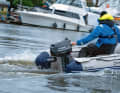 Der Yamaha F5AMH am Test-Dingi