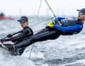 Als beste Deutsche schoben sich Theresa Löffler und Christopher Hoerr im 470er auf Rang vier der Kieler Woche vor.