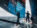 Das erfahrene und eingespielte Duo Boris Herrmann und Will Harris hier an Bord auf der dritten Etppe von The Ocean Race