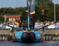 Come le altre sei Imoca, "Malizia - Seaexplorer" si trova sul Blücherbrücke di Kiel.