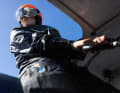 Skipper Rosalin Kuiper steers the Imoca.