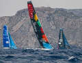 The third stage from Cartagena to Nice began with great start scenes against a rocky backdrop.
