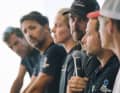 The skippers at the press conference in Montenegro.