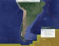 The position of the accident in the South Atlantic