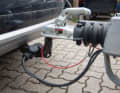 Only main cables connected with insulating tape that disappear into the frame - that works better! A chafe guard can provide more reliability here