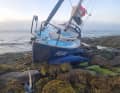 The "Fear" ran aground off Folkestone and fell dry.