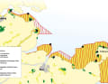 Die Potenzialkulisse und die bereits bestehenden Schutzgebiet an der Ostsee