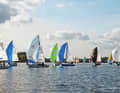 The typical field of a Varianta regatta provides very colourful pictures on space-sheet courses