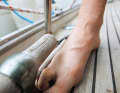With bare feet, kicking against cleats, jetties or railing supports can also be extremely painful