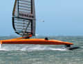 Il "Vestas Sailrocket 2" di Paul Larsen ha detenuto il record di velocità per undici anni a 65 nodi.