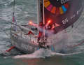 Nach weiteren kleinen Optimierungen will Skipper Boris Herrmann mit seinem aktuellen Imoca möglichst noch besser abschneiden als bei der vergangenen Vendée Globe. Diese beendete er auf Rang fünf, das Bild zeigt den Zieldurchgang