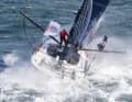 The current 24-hour solo hull record holder Yoann Richomme on "Paprec Arkea" on 25 November.