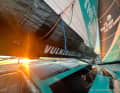 Sam Goodchild's view across the deck of his fast "Vulnerable"