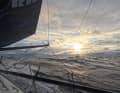 Nico Lunven's "Holcim - PRB" was around 750 nautical miles behind leader Charlie Dalin on the morning of 13 December.