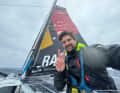 Things are looking up in the rankings: Boris Herrmann in rough conditions on the deck of his "Malizia - Seaexplorer"
