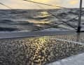 In addition, the Southern Ocean between 53 and 54 degrees latitude served up hail showers against a golden horizon.