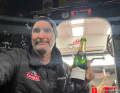 "Charal"-Skipper Jérémie Beyou mit Champagner zum Jahreswechsel.
