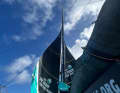The interim solution: Goodchild continues to sail in the strong winds with J2 and J3 in butterfly style for the time being.