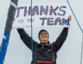 Not without my team: Justine Mettraux thanked the team behind her again and again after her formidable solo around the world.