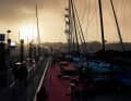 Fast leergefegt: das Dock mit den Vendée-Globe-Imocas in Port Olona.