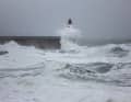 La testa del molo di Les Sables-d'Olonne domenica.