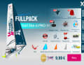 Sail and foil set-up and other equipment can also be selected and have an influence on performance. However, some things are subject to a charge.