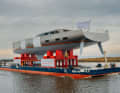 We travelled on a pontoon to Amsterdam, where ...