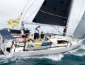 Here, the JPK "Sharifa" is racing to the finish line.