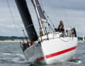 Cord Hall at the helm of the JPK 10.10 "Sharifa". Together with owner Rasmus Töpsch, the Strander will compete in the Transquadra 2024/2025