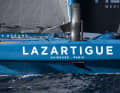 Kam gestern nachmittags ins Ziel: François Gabart mit seiner "SVR Lazartigue"