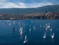 … die Mini-Flotte startete vor Santa Cruz de La Palma in die zweite Etappe nach Guadeloupe.
