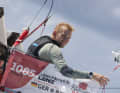 At the finish of his Mini-Transat premiere: Hendrik Lenz.