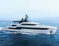 Le yacht à moteur de Perotti : derrière les fentes d'aération diagonales à l'avant du pont principal se cache le système de piles à combustible du premier 50Steel "Almax".