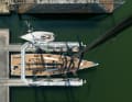 At 7.49 metres, the gliding, almost surfboard-flat hull is almost a metre wider than that of its 14-year-old predecessor, a Wally 100